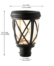 Hampton Bay Ravencrest 120 lumens Black Outdoor Solar Post Lantern 46274