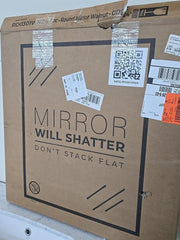 Mirrors Will Shatter  RD0301WN24 Round Mirror Walnut