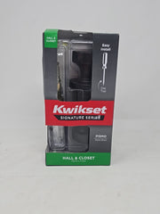 Kwikset Pismo Passage Hall/ Closet Door Knob In Matte Black Model 97200-887