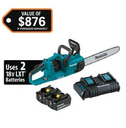 New Makita LXT Brushless 16" 36V (18V X2) Chain Saw Kit