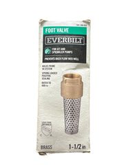 Everbilt Pump Foot Valve 1-1/2 in. Fitting Size Perforated Steel Screen Strainer
