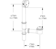 Easy Touch 1-1/2 In. 20-Gauge Brass Pipe Bath Waste and Overflow Drain