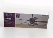 Home Decorators Collection YG629A-MBK Indoor Ceiling Fan with Light - Matte...