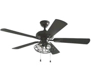 Home Decorators Collection YG629A-MBK Indoor Ceiling Fan with Light - Matte...
