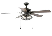 Home Decorators Collection YG629A-MBK Indoor Ceiling Fan with Light - Matte...