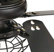Home Decorators Collection YG629A-MBK Indoor Ceiling Fan with Light - Matte...