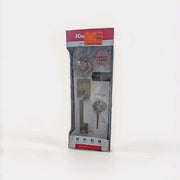 NEW Kwikset Amador Satin Nickel Entry Door Handleset w Square Rose Hollis Lever