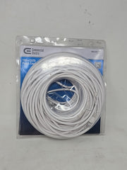 Commercial Electric 150 ft CAT6 Ethernet Patch Cable White Gold RJ45 Male End