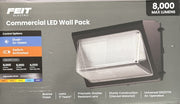 8000 Lumen Integrated LED Selectable Bronze Commercial Wall Pack Light