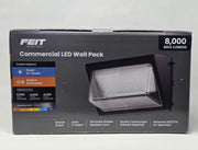 8000 Lumen Integrated LED Selectable Bronze Commercial Wall Pack Light