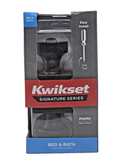 Pismo Matte Black Bed/Bath Square Door Knob
