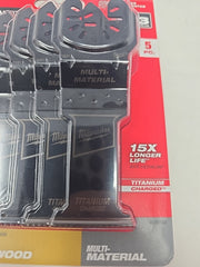 Milwaukee OPEN-LOK Oscillating Saw Blade 5  Piece Set Japanese Hardwood Blade