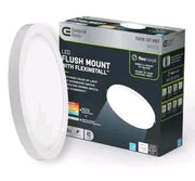 NIOB Commercial Electric 8" LED Flush Mount FlexInstall, Round, White, 5 CCT