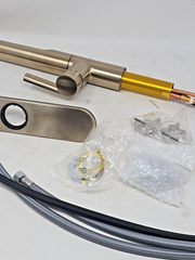 Delta Keele Brushed Gold Kitchen Faucet with Pull Down Sprayer, Modern Brushe...
