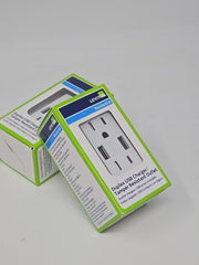 Leviton T5632-W 3.6A USB-A Wall Outlet Charger with 15A Tamper-Resistant...