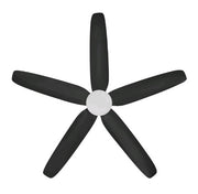 Ceva 54 in. Indoor/Outdoor Matte Black with Matte Black Blades Ceiling Fan