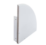 12 in. W x 12 in. D White Floating MDF Corner Decorative Wall Shelf