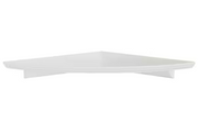 12 in. W x 12 in. D White Floating MDF Corner Decorative Wall Shelf