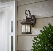 NEW Hampton Bay 10.5 in. 1-Light Bronze Outdoor Wall Light Fixture Sconce
