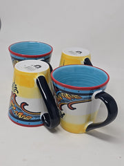 Euro Ceramica Zanzibar Mugs, Set of 4 - Multicolor