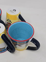 Euro Ceramica Zanzibar Mugs, Set of 4 - Multicolor