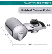 PUR PLUS Horizontal Faucet Mount Filtration System PFM400H - Chrome, Fits Most