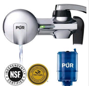 PUR PLUS Horizontal Faucet Mount Filtration System PFM400H - Chrome, Fits Most