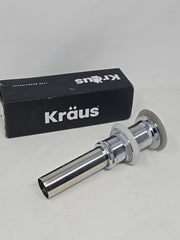 Kraus Gloss White Porcelain Ceramic Top Bathroom Sink Pop Up Drain