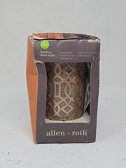 allen + roth, 7.5" Laser Cut Geometric Design Solar LED Accent Lamp Light