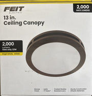 Feit Electric 13 in Bronze Outdoor Flush Mount 2000 Lumens LED Bright White