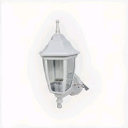 HAMPTON BAY 14.37 in. White Dusk to Dawn Decorative Outdoor Wall Lantern Sconce