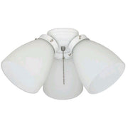 HAMPTON BAY 1005 027 902 3-Light White Ceiling Fan Shades LED Light Kit