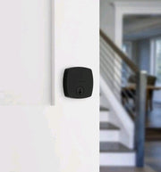 Kwikset Midtown Modern Exterior Keyed Front Entry Deadbolt Lock Matte Black NEW