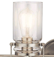 Kichler Brinley 5 in. 4-Light Brushed Nickel Vanity Light with Clear Glass Shade
