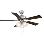 Hampton Bay Sinclair II 44 in. Indoor Brushed Nickel LED Ceiling Fan Reversible
