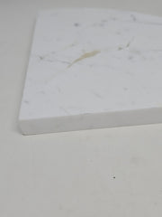 Morning Fresh White 7.625 in. x 7.625 in. Polished Marble Wall Mount CornerShelf