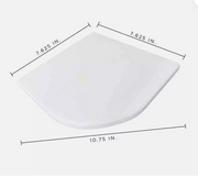 Morning Fresh White 7.625 in. x 7.625 in. Polished Marble Wall Mount CornerShelf