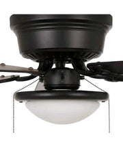 Hampton BayHugger 52 in. LED Indoor Black Ceiling Fan with Light Kit
