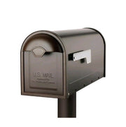 Architectural Mailboxes 8830RZ-10 Winston Post Mount Mailbox, Rubbed Bronze