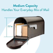 Architectural Mailboxes 8830RZ-10 Winston Post Mount Mailbox, Rubbed Bronze