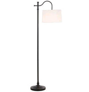 Hampton Bay Carver 58" Black Downbridge Floor Lamp Modern Adjustable Reading
