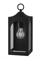 Hampton Bay Tremont 1-Light Black Outdoor Wall Light Fixture with Clear Glass