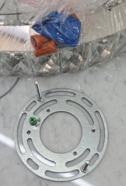 24.in Chrome Integrated LED PENDANT WITH CLEAR CRYSTALS