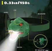 Dinosaur Headlamp for Kids Flashlight Outdoor Camping Gear LED Reading Head Lamp