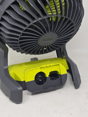 RYOBI 18V ONE+ 7.5 in Whisper Hybrid Fan Tool Only Hyper Green
