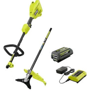 RYOBI 40V Expand-It 17.5" Trimmer Brush Cutter + 40V Motor & Kit W/ 6Ah Battery