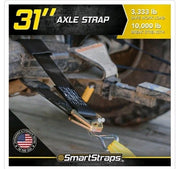 SmartStraps Axle Strap, 31in.L x 2in.W, 10,000-Lb. Capacity, Black, Model# 856