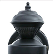 Hampton Bay Bayside 9.5 in. Black Motion Sensor Outdoor Wall Lantern