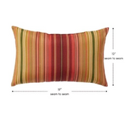 Kinnabari Stripe Lumbar Outdoor Throw Pillow (2-Pack)