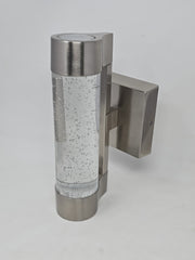 Ansel 11.3 in. Stainless Steel Modern Bubble Glass Integrated LED Outdoor